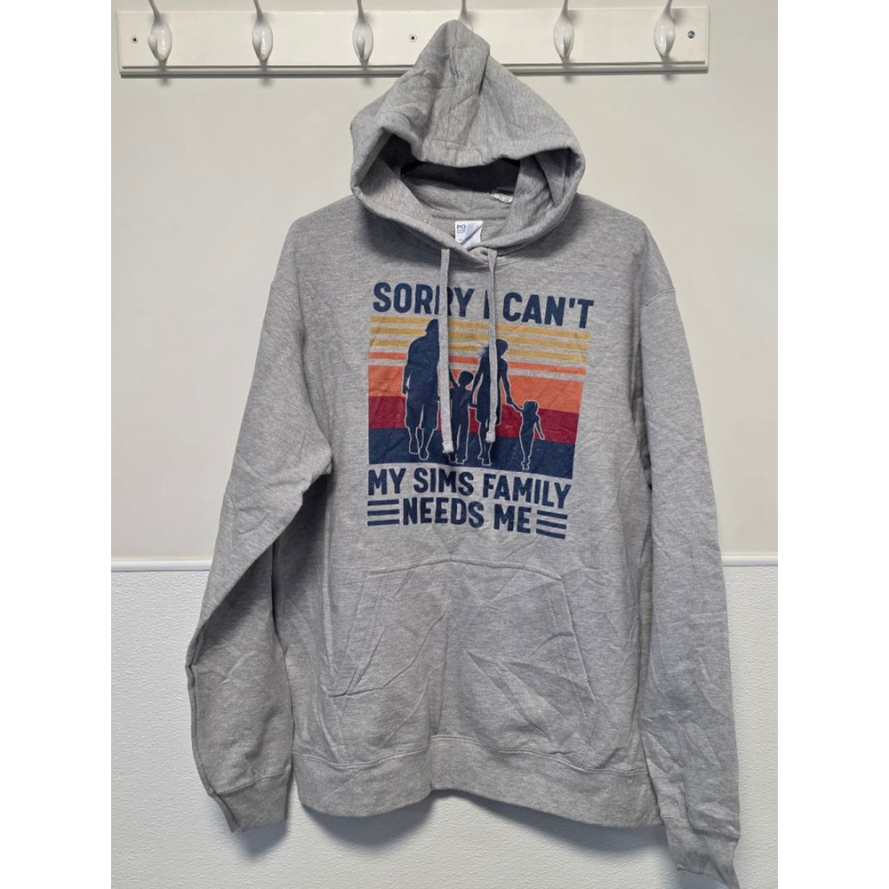 Men's PORT & COMPANY Gray Sims Family Graphic Hoodie L